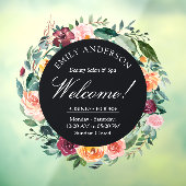 Herfst Herfst Roos Bloem Bloemstuk Zakelijke Raamsticker (Vel 3)