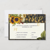 Herfst herfst rustieke oogst schuur hout bruiloft RSVP kaartje (Voorkant)