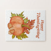 Herfst Herfst Rustieke Pompoen Happy Thanksgiving Legpuzzel (Horizontaal)