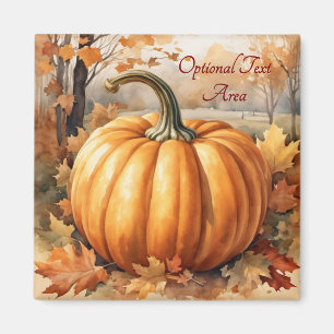 Herfst Herfst Seizoen Pompoen Theme Magnet Magneet