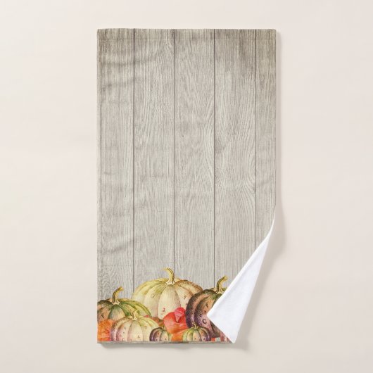 Herfst Herfst Sinaasappel Pompoen Rustiek Schattig Bad Handdoek (Handdoek)