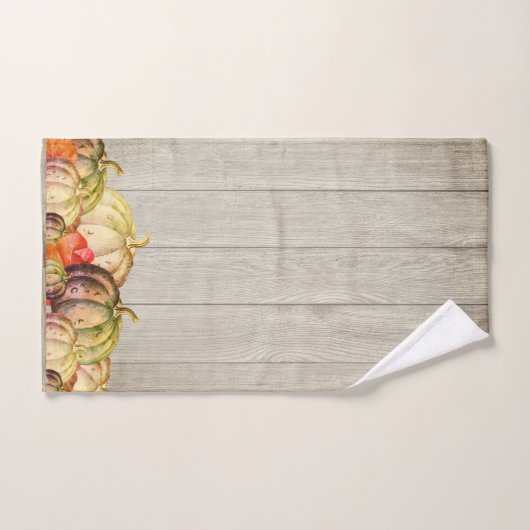 Herfst Herfst Sinaasappel Pompoen Rustiek Schattig Bad Handdoek (Handdoek)