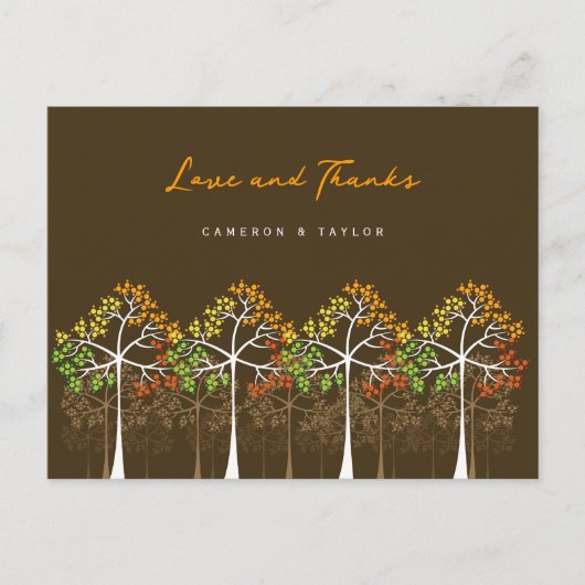 Herfst herfst Stippen Bomen Moderne foto Liefde &  Briefkaart (Voorkant)