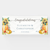 Herfst herfst - Sunflower Gefeliciteerd Weddenscha Spandoek (Horizontaal)