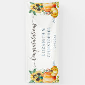 Herfst herfst - Sunflower Gefeliciteerd Weddenscha Spandoek (Verticaal)