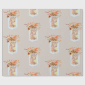 Herfst Herfst Thanksgiving Mason Jar Rustic Pineco Cadeaupapier (Vlak)