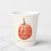 Herfst Herfst Thanksgiving Partij Waterverf Pompoe Papieren Bekers (Voorkant)