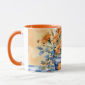 Herfst Herfst Thanksgiving pompoen en bloemen Mok (Links)