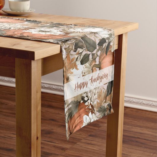 Herfst / Herfst Thanksgiving pompoenen Korte Tafelloper (Voorbeeld)