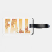 Herfst Herfst Typografie Ontwerp met bladeren Bagagelabel (Achterkant horizontaal)