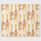 Herfst Herfst Typografie Ontwerp met bladeren Cadeaupapier (Vlak)