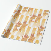 Herfst Herfst Typografie Ontwerp met bladeren Cadeaupapier (Uitgerold)
