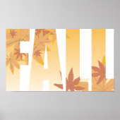 Herfst Herfst Typografie Ontwerp met bladeren Poster (Voorkant)