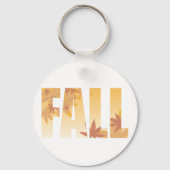 Herfst Herfst Typografie Ontwerp met bladeren Sleutelhanger (Achterkant)