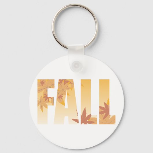 Herfst Herfst Typografie Ontwerp met bladeren Sleutelhanger (Achterkant)