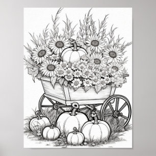 Herfst/herfst Volwassen Kleurplaten Poster