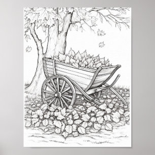 Herfst/herfst Volwassen Kleurplaten Poster