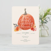 Herfst Herfst Vriendschap Waterverf Pompoen Kaart (Staand voorkant)