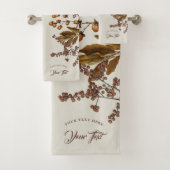Herfst Herfst Waterverf bladeren aangepaste tekst Bad Handdoek (Insitu)