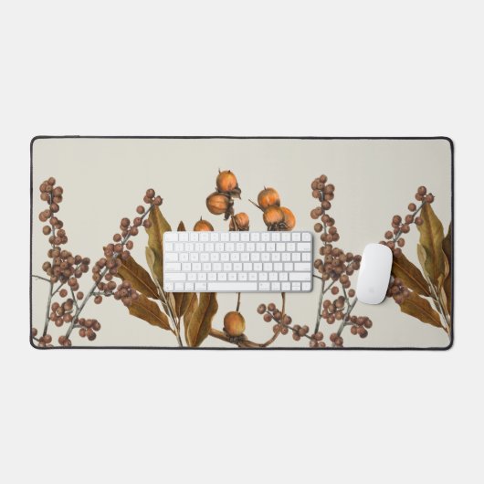 Herfst Herfst Waterverf bladeren Bureaumat (Keyboard & Muis)