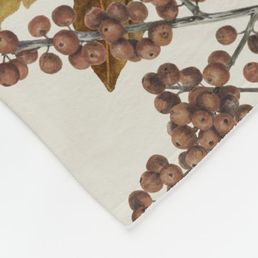 Herfst Herfst Waterverf bladeren Fleece Deken (Hoek)