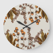 Herfst Herfst Waterverf bladeren Grote Klok (Voorkant)