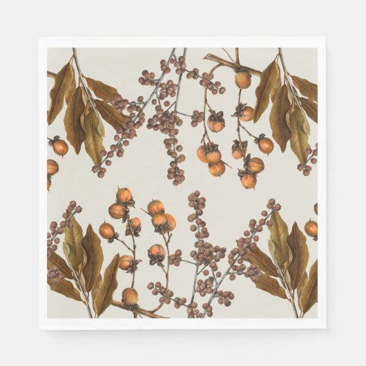 Herfst Herfst Waterverf bladeren Servet (Voorkant)