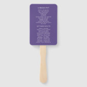 Herfst - Herfst Waterverf bruiloft programma Handwaaier (Achterkant)