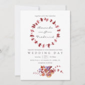 Herfst - Herfst Waterverf bruiloft uitnodiging (Voorkant)