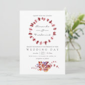 Herfst - Herfst Waterverf bruiloft uitnodiging (Staand voorkant)