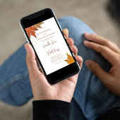 Herfst Herfst Waterverf Verlaat Custom Wedding Kaart