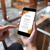 Herfst Herfst Waterverf Verlaat Custom Wedding Kaart