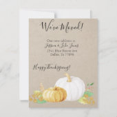 Herfst herfst We hebben Thanksgiving verplaatst Aankondiging (Voorkant)