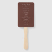 Herfst herfst Wedding Ceremony Programme Elegant Handwaaier (Achterkant)