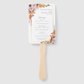 Herfst herfst Wedding Ceremony Programme Elegant Handwaaier (Voorkant)