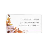Herfst herfst Wedding Floral Kindly Reply Script Etiket (Voorkant)