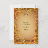 Herfst herfst Wedding RSVP-reactiekaart RSVP Kaartje (Achterkant)