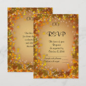 Herfst herfst Wedding RSVP-reactiekaart RSVP Kaartje (Voorkant / Achterkant)