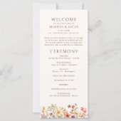 Herfst Herfst Wildflowers Trouwprogramma (Voorkant)