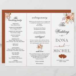 Herfst herfstbladeren Boho huwelijksprogramma