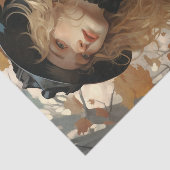 Herfst herfstbladeren  Meisje Oogst Decoupage Tissuepapier (Detail)