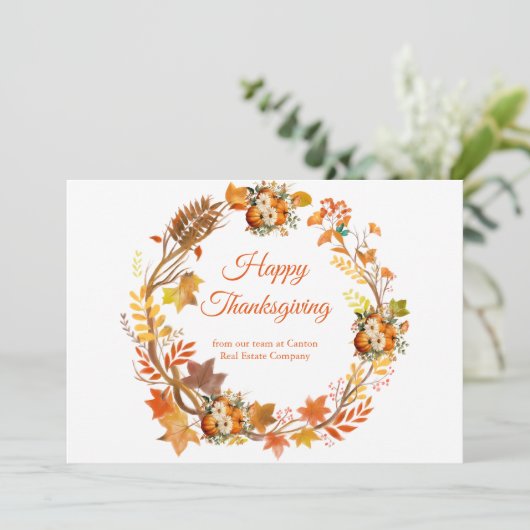 Herfst herfstbladeren Thanksgiving Feestdagenkaart (Staand voorkant)