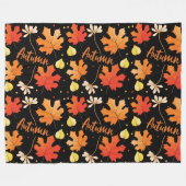 Herfst herfstbladeren vallen fleece deken (Voorkant (Horizontaal))