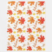 Herfst herfstbladeren vallen fleece deken (Voorkant)