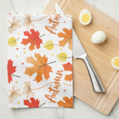 Herfst herfstbladeren vallen theedoek (Quarter Fold)