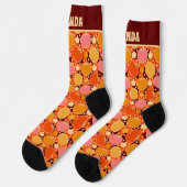Herfst Herfstbloemen & Pompoen Boho Sinaasappel Pl Sokken (Links)