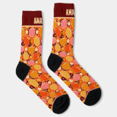 Herfst Herfstbloemen & Pompoen Boho Sinaasappel Pl Sokken (Rechts)