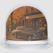  Herfst/Herfstboekwinkel & auto Sneeuwbol (Voorkant)