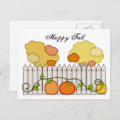 Herfst Herfstbomen Pompoenpittenhek Briefkaart (Voorkant / Achterkant)