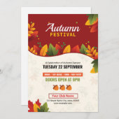 Herfst / Herfstfestival Party Flyer Kaart (Voorkant / Achterkant)